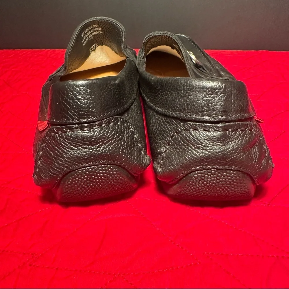 Marc Joseph Black Leather Slip-On Loafers